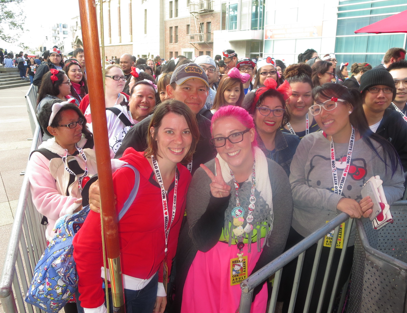 Pink-haired Makenzie got in line at 4 a.m. to get a free Hello Kitty tattoo/Gillian G. Gaar